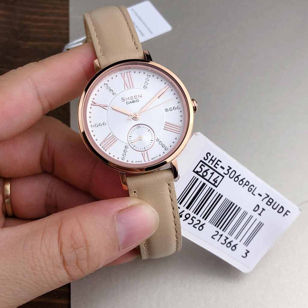 Đồng Hồ Nữ Casio Sheen SHE-3066PGL-7BVDF Authentic 6