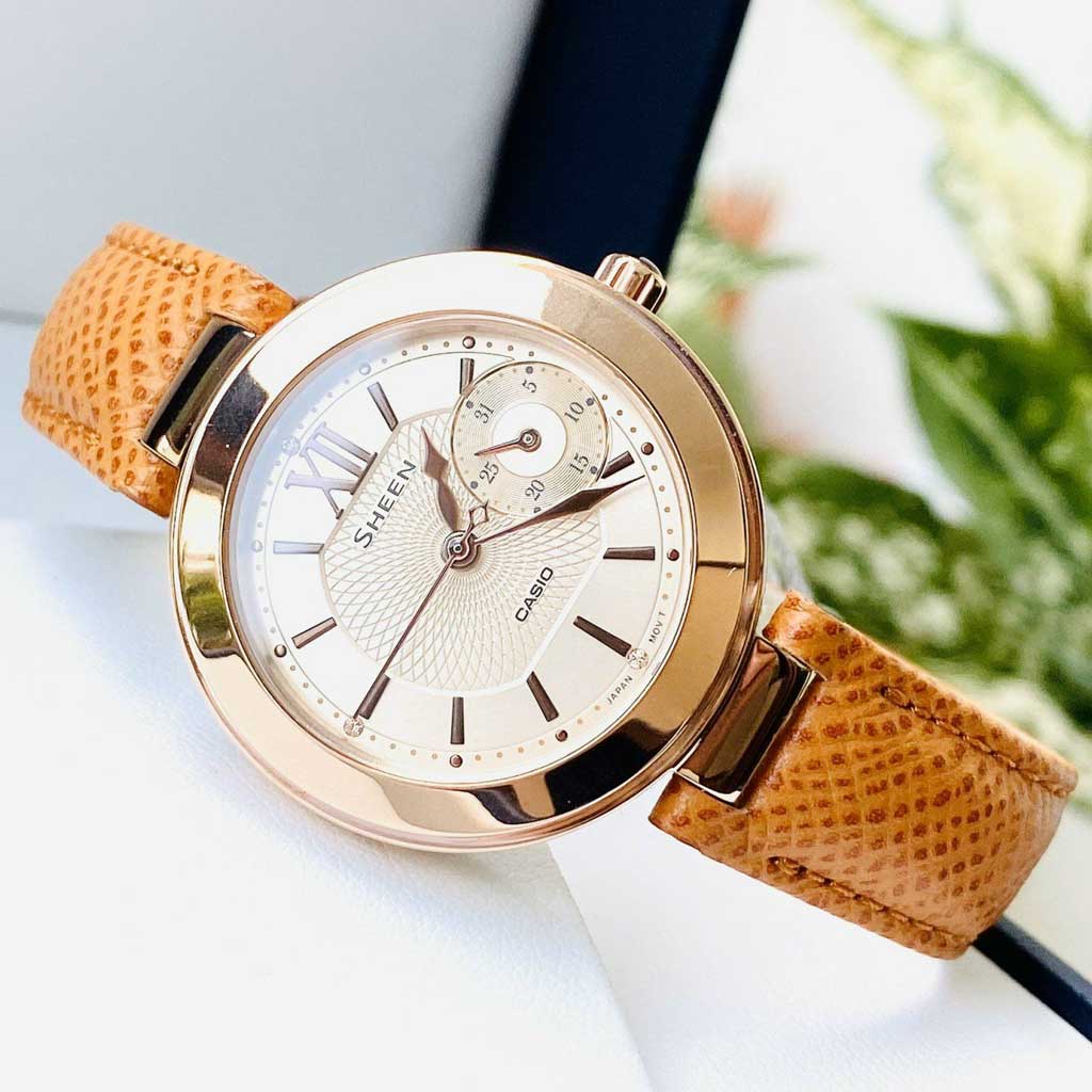 Đồng Hồ Nữ Casio Sheen SHE-3051PGL-7AUDF Authentic  