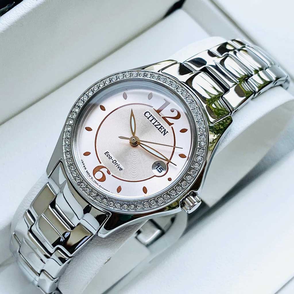 Đồng hồ nữ Citizen FE1140-86X Swarovski Crystal Stainless Steel Watch  