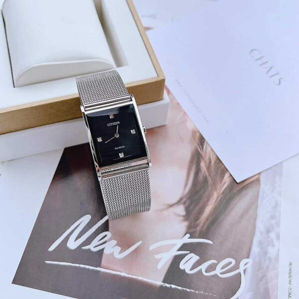 Đồng Hồ Nữ Citizen Axiom Diamond Black Dial BL6000-55E Authentic