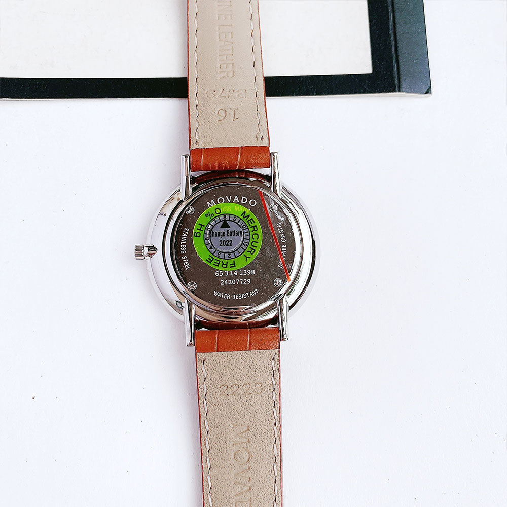 Đồng Hồ Nữ Movado Ultra Slim Silver Dial Ladies Watch 0607183