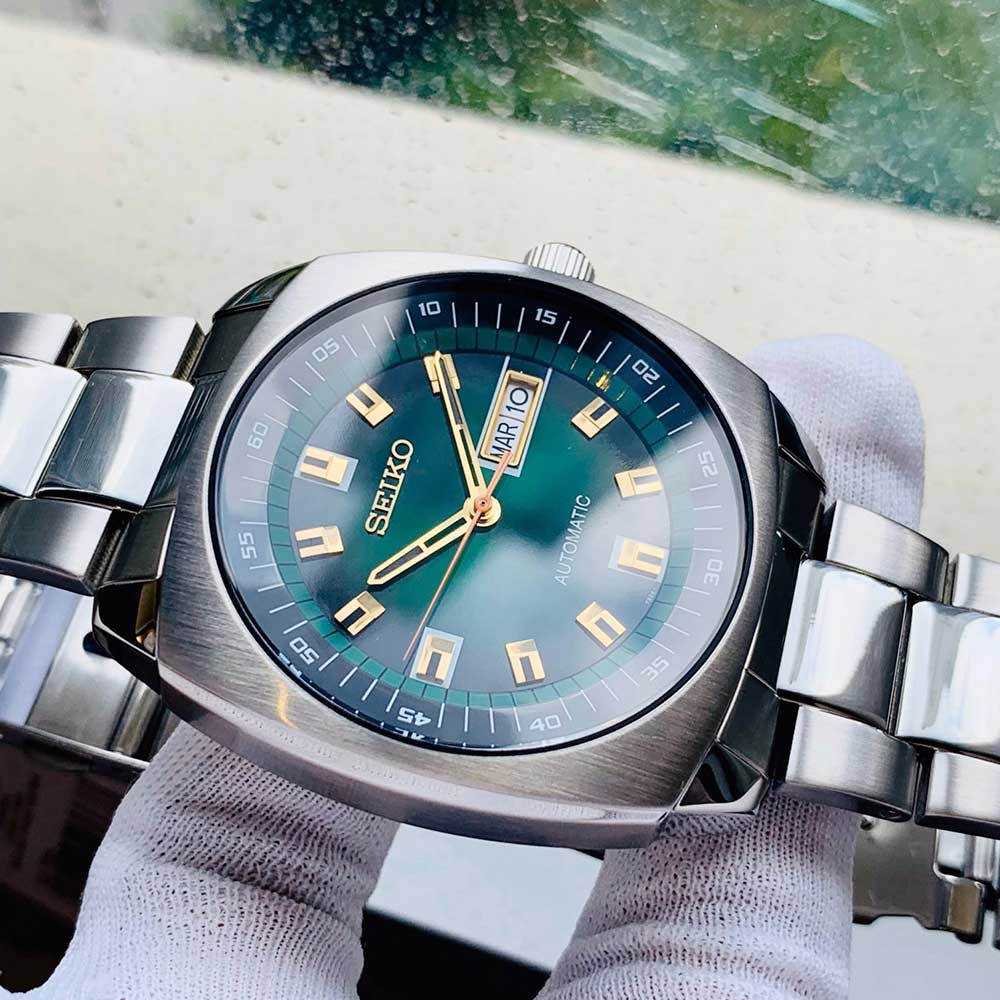Đồng Hồ Nam SEIKO Recraft Automatic Green Dial Stainless Steel Men's Watch SNKM97  