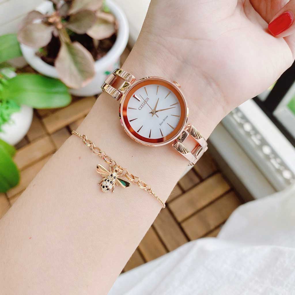 Đồng Hồ Unisex Citizen Axiom Eco-Drive Women’s EM0633-53A 31mm