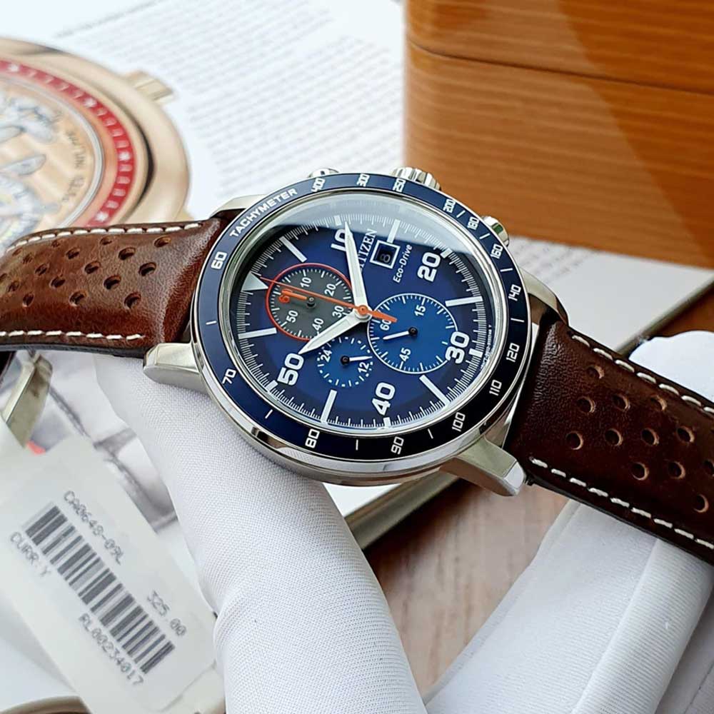Đồng Hồ Nam Citizen Eco-Drive CA0648-09L Dây Da Chính Hãng