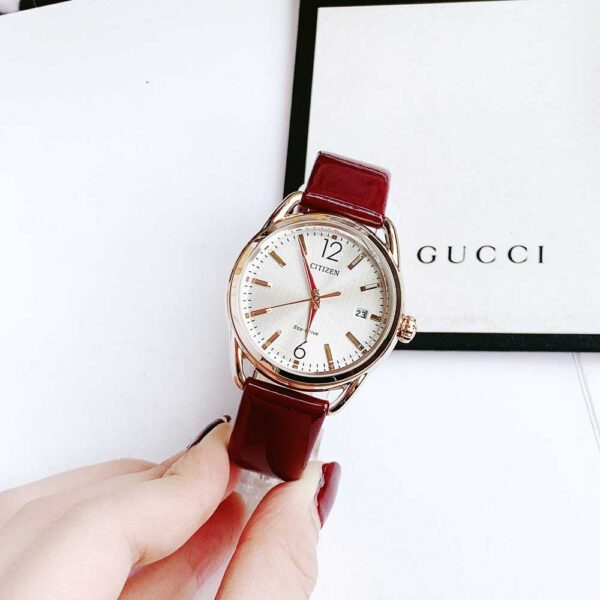 Đồng Hồ Nữ Citizen Eco-Drive FE6083-05P Dây Da Chính Hãng