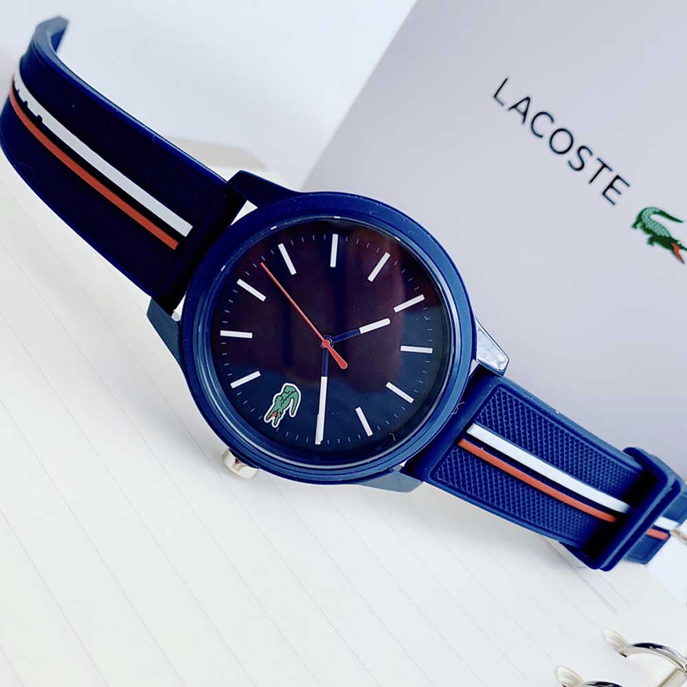 Đồng hồ Lacoste mặt số xanh dây vải