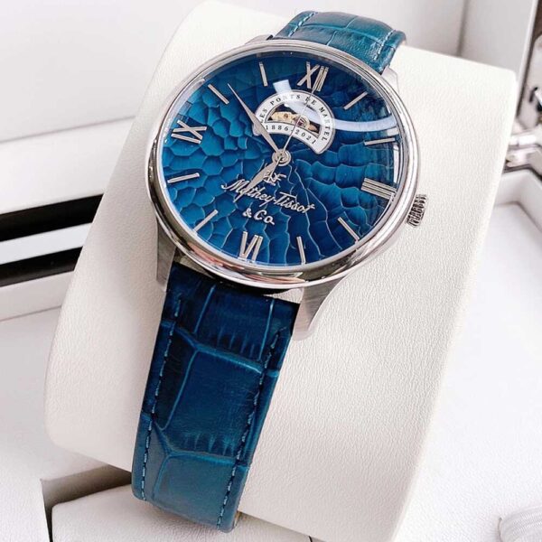 Đồng Hồ Nam Mathey Tissot Edmond Open Heart Dây Da Chính Hãng