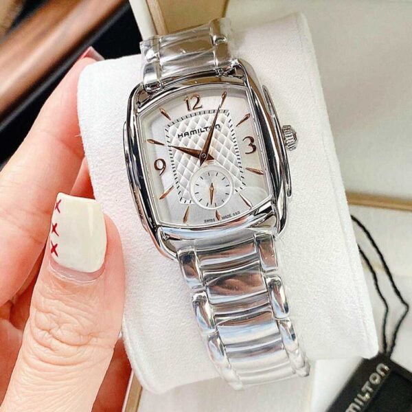 Đồng Hồ Nữ Hamilton Pin (Quartz) Dây Kim Loại Chính Hãng