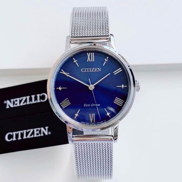 Đồng Hồ Nữ Citizen Eco-Drive Diamond Accent Milanese Band EM0571-59L Chính Hãng