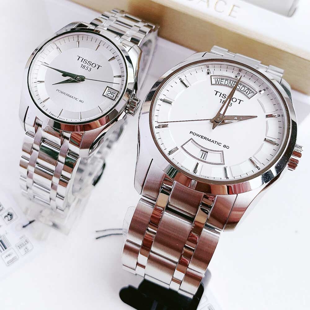 Đồng hồ Tissot Couturier dây Date trắng T035 407 11