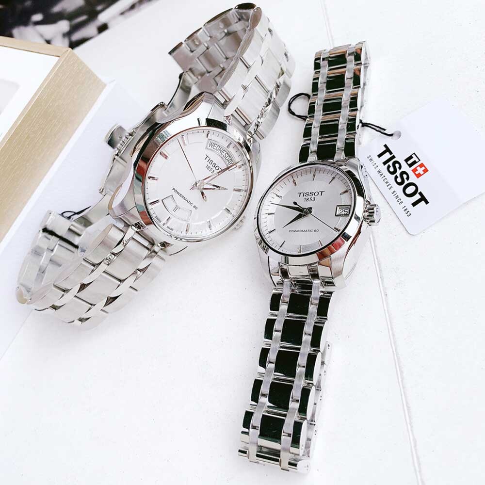 Đồng hồ Tissot Couturier dây Date trắng T035 407 11
