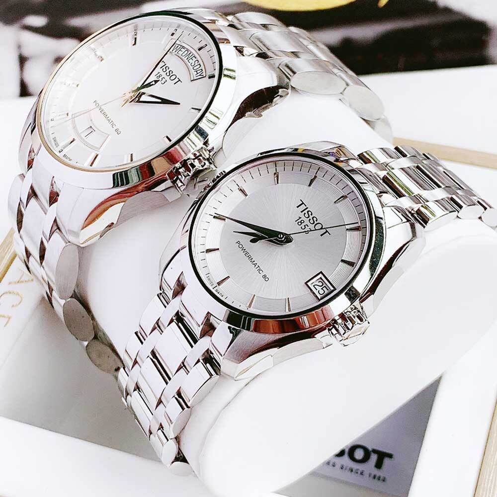 Đồng hồ Tissot Couturier dây Date trắng T035 407 11