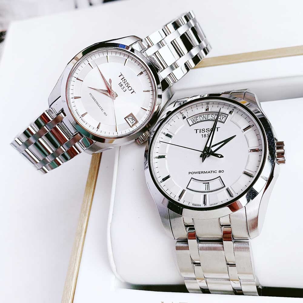 Đồng hồ Tissot Couturier dây Date trắng T035 407 11