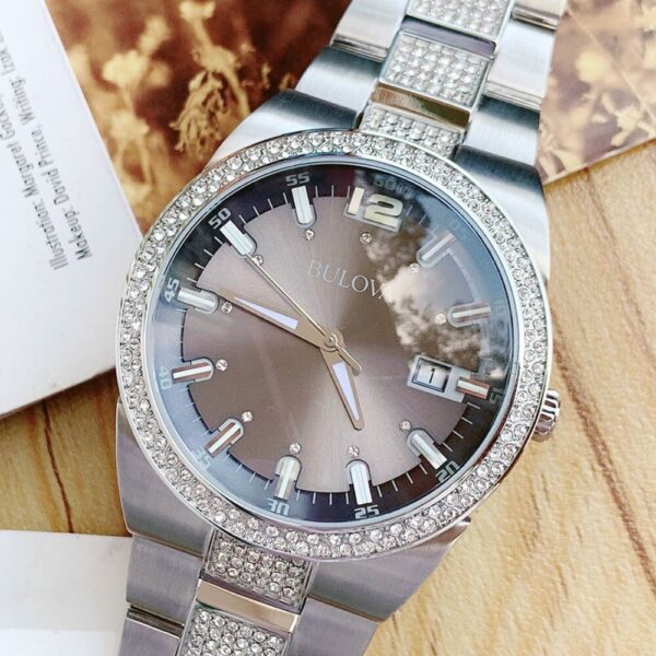 Đồng Hồ Nam Bulova Crystal 96B221 Pin (Quartz)-Kính Khoáng Cứng