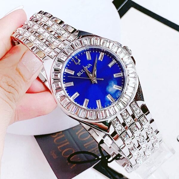 Đồng Hồ Nữ Bulova Swarovski Crystal 96L290 Pin (Quartz)-Dây Kim Loại