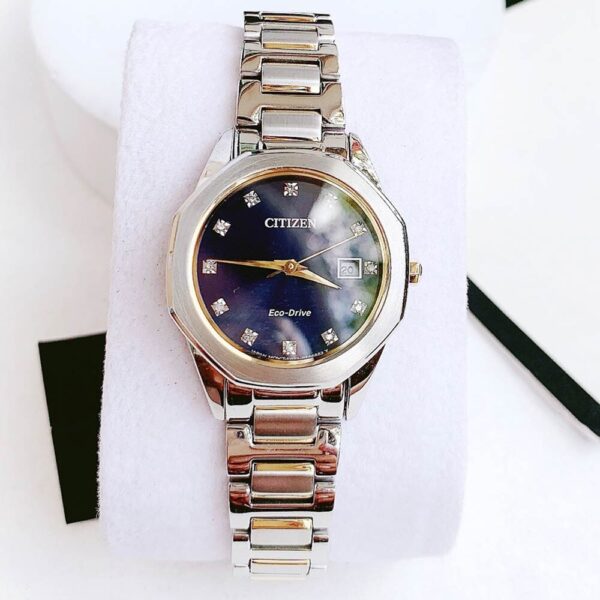 Đồng Hồ Nữ Citizen Hublottt Eco-Drive Corso Diamond EW2584-53L Dây Kim Loại