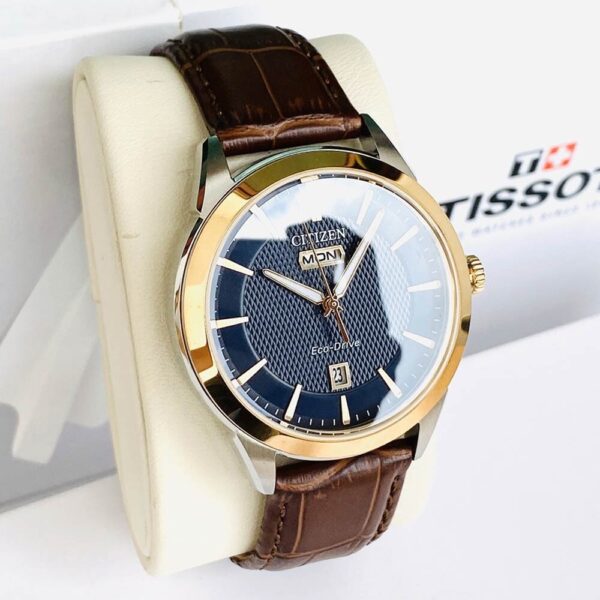 Đồng Hồ Nam Citizen Eco-Drive AW0096-06L Kính Sapphire-Dây Da Chính Hãng