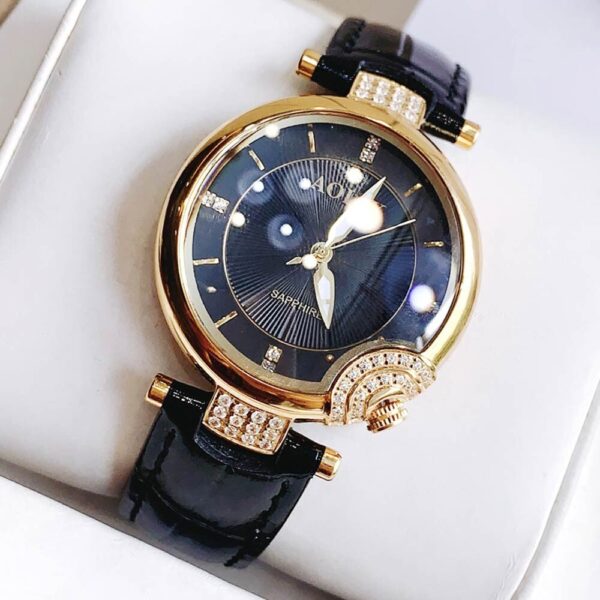 Đồng Hồ Nữ AOLIX Kính Sapphire-Dây Da Chính Hãng