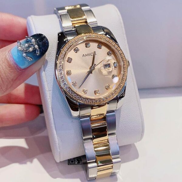 Đồng Hồ Nữ AMICA Pin (Quartz)-Dây Kim Loại Demi Chính Hãng