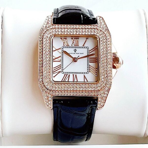 Đồng Hồ Nữ Christian Van Sant Pin (Quartz)-Dây Da-Size 38mm
