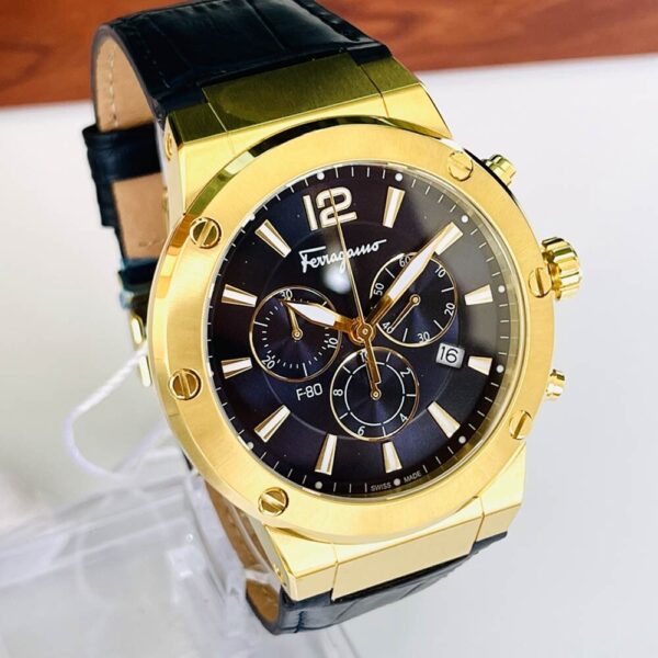 Đồng Hồ Nam Salvatore Ferragamo F80 chronograph Pin (Quartz)-Dây Da