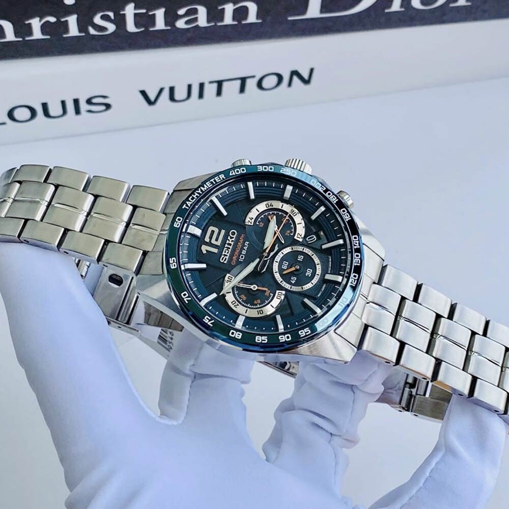 Đồng hồ nam Seiko Sport Chronograph SSB345P1 Pin () Kính Khoáng tổng thể