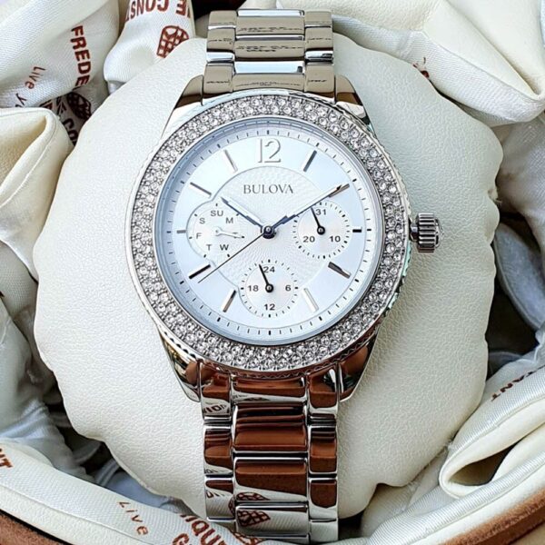 Đồng Hồ Nữ Bulova 96N102 Pin (Quartz)-Dây Kim Loại Chính Hãng
