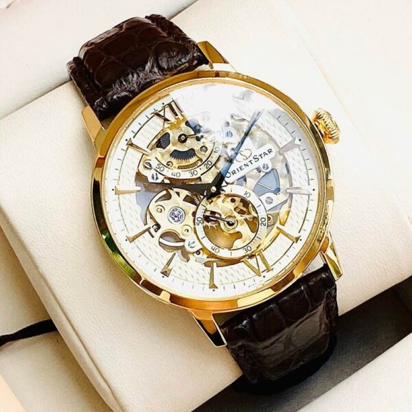 Đồng Hồ Nam Orient Star Skeleton WZ0031DX Dây Da Chính Hãng