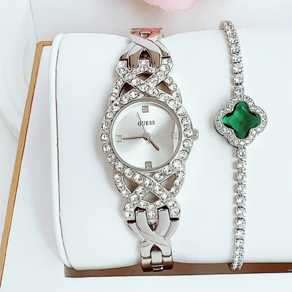 Đồng Hồ Nữ Guess Dial Trắng Quartz 24mm