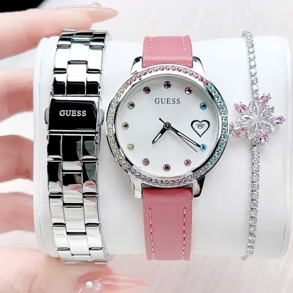 Đồng Hồ Nữ Guess 34mm Dây Thép 3ATM