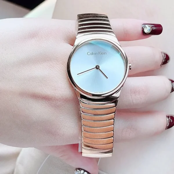 Đồng Hồ Nữ Calvin Klein Case 33mm Dây Thép Gold