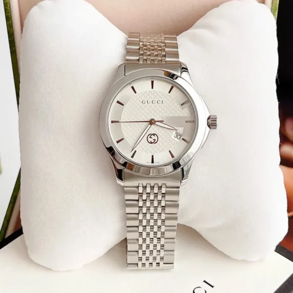 Đồng Hồ Nữ Gucci G-Timeless 28mm Quartz Dây Thép