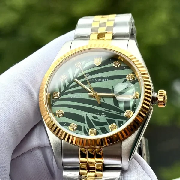 Đồng Hồ Nam Olym Pianus Automatic 40mm Dây Thép