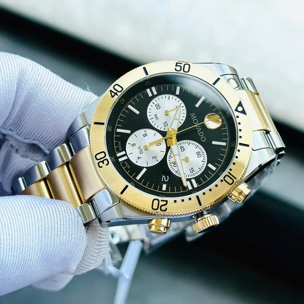 Movado Sport Gold Tone Quartz Chronograph 0607441 (7)