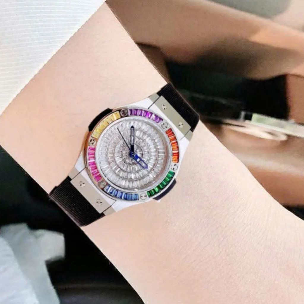 Đồng Hồ Nữ Đính Đá XCER B0639 Dây Đen (6)