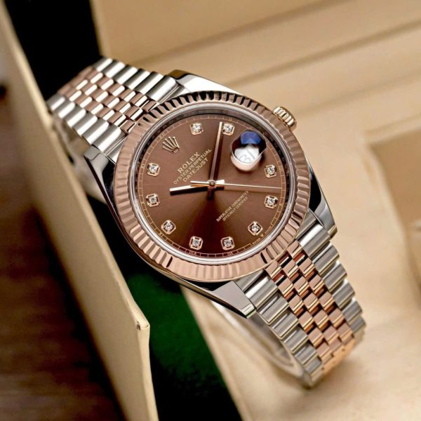 Rolex Datejust Steel and Everose Gold Chocolate Like New